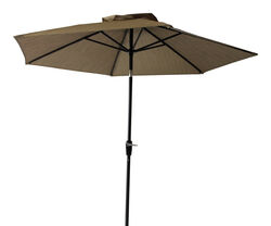 Living Accents 9 ft. Tiltable Brown Patio Umbrella