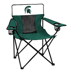 Logo Brands Elite 1 position Adjustable Green Bag Quad Chair Michigan State