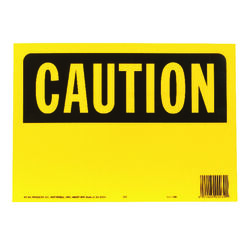 Hy-Ko English Yellow Informational Sign 10 in. H X 14 in. W