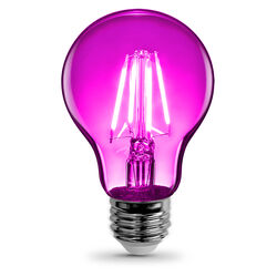 Feit Electric acre Filament A19 E26 (Medium) LED Bulb Pink 30 Watt Equivalence 1 pk