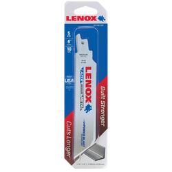 Lenox Lazer 6 in. Bi-Metal Reciprocating Saw Blade 18 TPI 5 pk