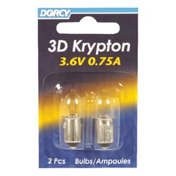 Dorcy 3D Krypton Flashlight Bulb 3.6 V Bayonet Base