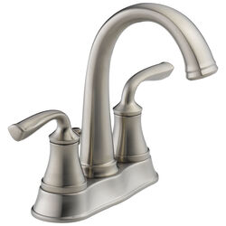 Delta Lorain Stainless Steel Two Handle Lavatory Faucet 4 in.