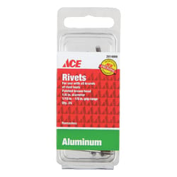 Ace 1/8 in. D X 1/8 in. R Aluminum Rivets Brown 25 pk