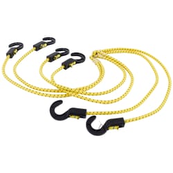 Keeper Black/Yellow Adjustable Bungee Cord 50 in. L X 0.14 in. T 1 pk