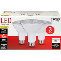 Feit Electric acre PAR30 E26 (Medium) LED Bulb Warm White 75 Watt Equivalence 3 pk