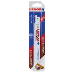 Lenox 6 in. Bi-Metal Reciprocating Saw Blade 6 TPI 5 pk