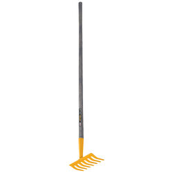 True Temper 43.25 in. L X 6.75 in. W Steel Rake Wood Handle