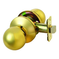 Ace Ball Polished Brass Steel Passage Door Knob 3 Grade Right or Left Handed