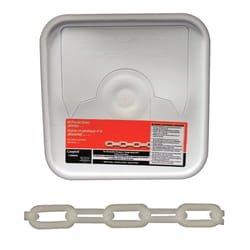 Campbell Chain #8 White Plastic Decorative Chain 0.29 in. D 138 ft.
