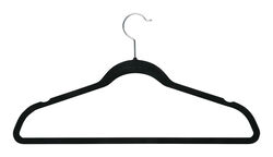 Honey Can Do 9-1/2 in. H X 9/32 in. W X 17-3/4 in. L Metal/Velvet Black Suit Hanger 3 pk