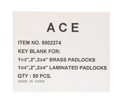 Ace Padlock Key Blank CP-10 Single For