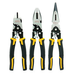 DeWalt 3 pc Chrome Vanadium Steel Pliers Set Assorted in. L