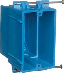 Carlon 3-3/4 in. Rectangle Thermoplastic 1 gang Electrical Box Blue