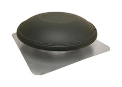 Master Flow 8 in. H X 25 in. W X 15 in. D Powder-Coated Weatherwood Steel Power Attic Ventilat