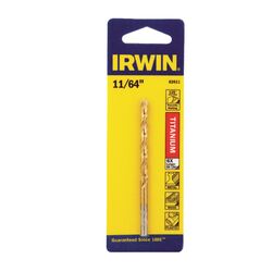 Irwin 11/64 in. S X 3-1/4 in. L High Speed Steel Drill Bit 1 pc