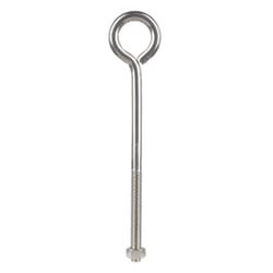 Hampton 3/8 in. S X 8 in. L Stainless Stainless Steel Eyebolt Nut Included