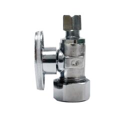 Keeney 5/8 in. Comp T X 1/4 in. S Compression Brass Straight Valve