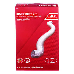 Ace 96 in. L X 4 in. D Silver Aluminum Dryer Vent Kit