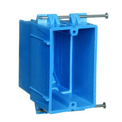 Carlon 3-3/4 in. Rectangle Thermoplastic 1 gang Electrical Box Blue