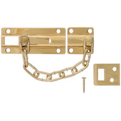 Ace 3.5 in. L Bright Brass Brass Dead Bolt Chain Guard