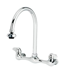 Homewerks Two Handle Chrome Wall Mount Kitchen Faucet