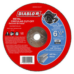 Diablo 6-1/2 in. D X 5/8 in. S Aluminum Oxide Metal Circular Cut-Off Disc 1 pk