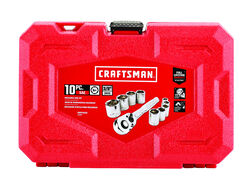 Craftsman Assorted S X 3/8 in. drive S SAE 6 Point Standard Socket Set 10 pc