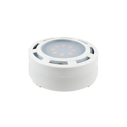 Amertac White Plug-In LED Puck Light Kit 5 pk