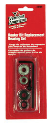 Vermont American 1/4 in. D X Multi Size in. R X 2 in. L Router Bit Bearing Set 3 pc