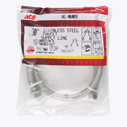 Ace 1/2 in. Compression T X 1/2 in. D FIP 30 in. Braided Stainless Steel Supply Line