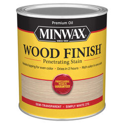 Minwax Wood Finish Semi-Transparent Simply White Oil-Based Wood Stain 1 qt