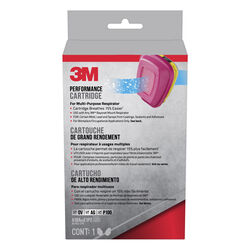 3M P100 Acid Gas and Organic Vapor Respirator Cartridge Replacement Pink 2 pc