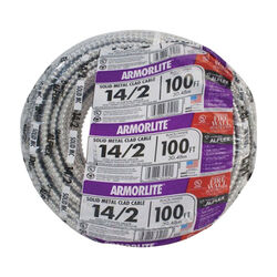 Southwire Armorlite 100 ft. 14/2 Solid Aluminum Armored MC Cable