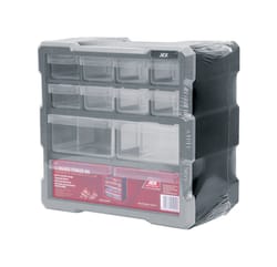 Ace 10-9/16 in. W X 10 in. H Storage Organizer Plastic 12 compartments Gray