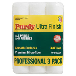 Purdy Ultra Finish Microfiber 9 in. W X 3/8 in. S Regular Paint Roller Cover 3 pk