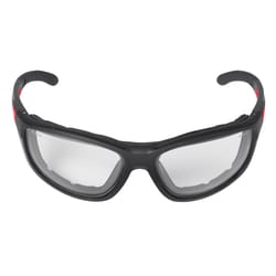 Milwaukee Anti-Fog Performance Safety Glasses with Gasket Clear Black/Red 1 pc