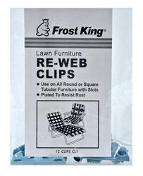 Frost King Aluminum Chair Re-Webbing Clips For