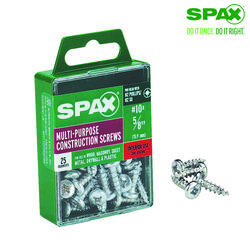 SPAX No. 10 S X 5/8 in. L Phillips/Square Zinc-Plated Multi-Purpose Screws 25 pk