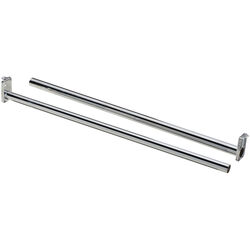 National Hardware 48 in. L Adjustable Polished Chrome Steel Closet Rod