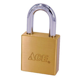 Ace 2-3/16 in. H X 1-3/4 in. W X 3/4 in. L Brass Double Ball Locking Padlock 1 pk