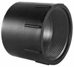 Charlotte Pipe 1-1/2 in. Hub T X 1-1/2 in. D FPT ABS Adapter