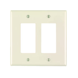 Leviton Decora Light Almond 2 gang Nylon Duplex Wall Plate 1 pk