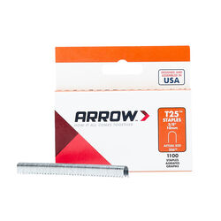 Arrow Fastener T25 1/4 in. W X 3/8 in. L Round Crown Wire Staples 1100 pk