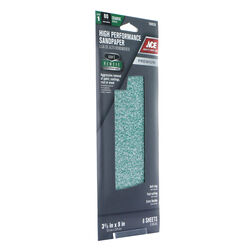 Ace 9 in. L X 3-2/3 in. W 80 Grit Aluminum Oxide Sandpaper 6 pk