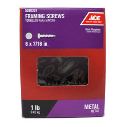 Ace No. 6 S X 7/16 in. L Phillips Black Phosphate Framing Screws 1 lb 400 pk