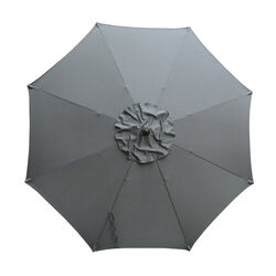 Living Accents 9 ft. Tiltable Gray Market Umbrella