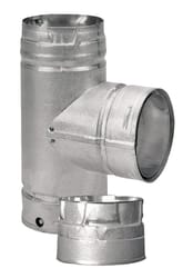 DuraVent PelletVent 3 in. S X 3 in. S X 3 in. S Galvanized Steel Tee with Clean-Out Cap