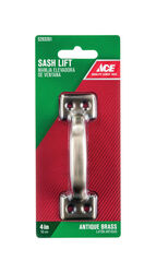 Ace 4 in. L Antique Brass Steel Universal Sash Lift Handle 1 pk