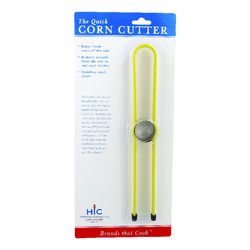 Harold Import Yellow Stainless Steel Corn Cutter